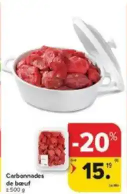 Carrefour Market Carbonnades de bœuf aanbieding