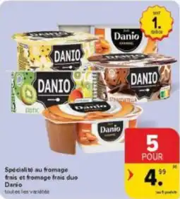 Carrefour Market Spécialité au fromage frais et fromage frais duo Danio aanbieding