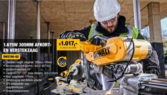 DeWALT 1.675W 305MM Afkort- En Verstekzaag aanbieding