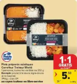 Carrefour Market Plats préparés asiatiques Carrefour Traiteur World aanbieding