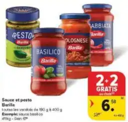 Carrefour Market Sauce et Pesto Barilla aanbieding