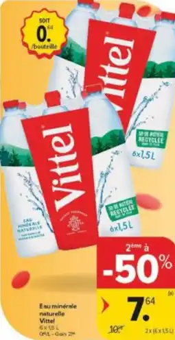 Carrefour Market Eau minérale naturelle Vittel aanbieding