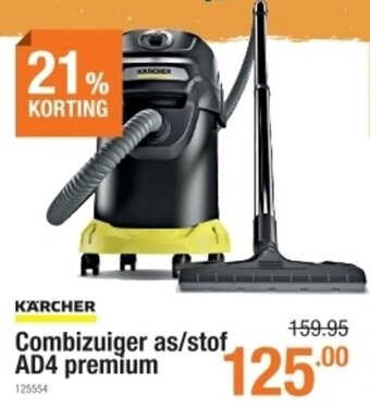 Cevo Karcher Combizuiger as/stof AD4 premium aanbieding