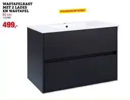 Hubo Wastafelkast met 2 Lades en Wastafel aanbieding