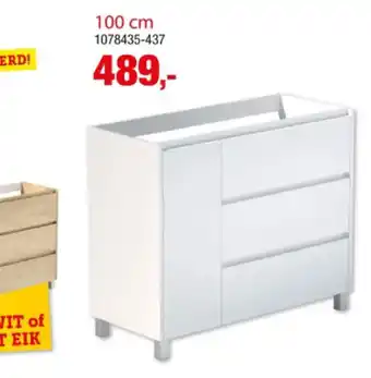 Wastafelkast Met 2 Lades & 1 Deur