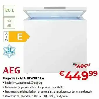Exellent Aeg diepvries - aeahb520e1lw aanbieding