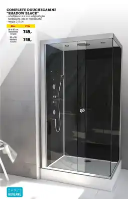 Hubo Aurlane Complete Douchecabine Shadow Black aanbieding