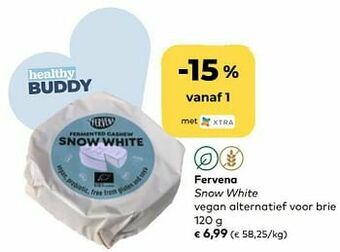 Bio Planet Fervena snow white vegan alternatief voor brie aanbieding