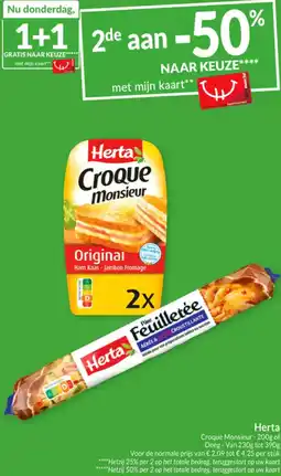 Intermarché Herta Croque Monsieur of Deeg aanbieding
