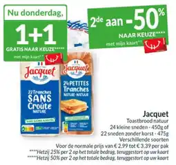 Intermarché Jacquet Toastbrood natuur aanbieding
