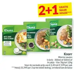 Intermarché Knorr Warme sauzen aanbieding