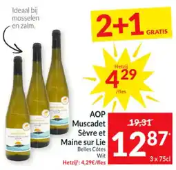 Intermarché AOP Muscadet Sèvre et Maine sur Lie Belles Côtes Wit aanbieding