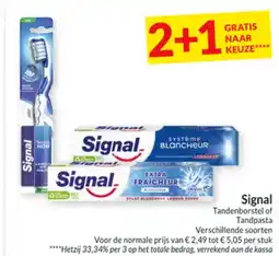 Intermarché Signal Tandenborstel of Tandpasta aanbieding