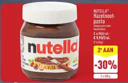 ALDI Nutella hazelnoot pasta aanbieding
