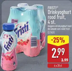 ALDI Fristi drinkyoghurt rood fruit aanbieding