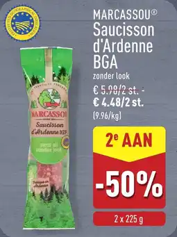 ALDI Marcassou saucisson d'ardenne BGA aanbieding