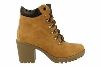 Berca Shoes Sprox Bottine Dames Vegan Trend Bergschoensluiting Bikerboot - Camel aanbieding