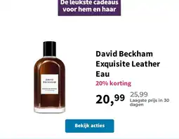 Plein.nl David beckham exquisite leather eau aanbieding