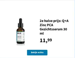 Plein.nl Q+A Zinc PCA Gezichtsserum aanbieding