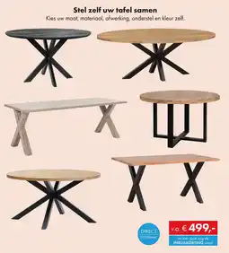 Woonsquare Stel zelf uw tafel samen aanbieding