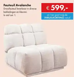 Woonsquare Fauteuil Avalanche aanbieding