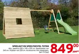 Trafic Speelhut en speeltoestel totem aanbieding