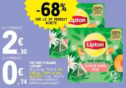 E.Leclerc Thé vert pyramid Lipton aanbieding