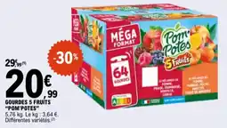 E.Leclerc Gourdes 5 fruits pom'potes aanbieding