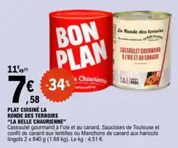 E.Leclerc Plat cuisiné la ronde des terroirs la belle chaurienne aanbieding
