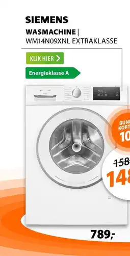 Expert Siemens wasmachine WM14N09XNL extraklasse aanbieding