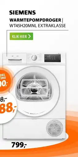 Expert Siemens warmtepompdroger WT45H20MNL extraklasse aanbieding