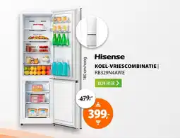 Expert Hisense koel vriescombinatie RB329N4AWE aanbieding