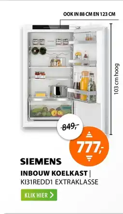 Expert Siemens inbouw koelkast KI31REDD1 extraklasse aanbieding