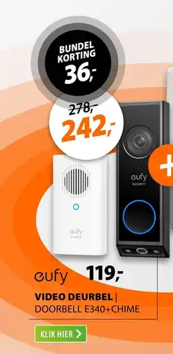 Expert Video deurbel doorbell E340+chime aanbieding