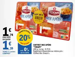 E.Leclerc Coffret mix apéro tokapi aanbieding