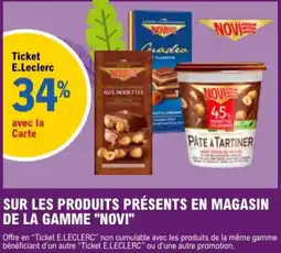 E.Leclerc Sur les produits présents en magasin de la gamme novi aanbieding