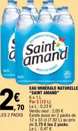 E.Leclerc Eau minérale naturelle saint amand aanbieding