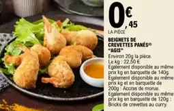 E.Leclerc Beignets de crevettes panés agis aanbieding
