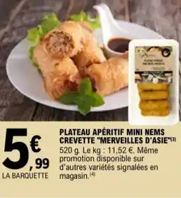 E.Leclerc Plateau apéritif mini nems crevette merveilles d'asie aanbieding