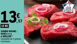 E.Leclerc Viande bovine : pave a griller aanbieding