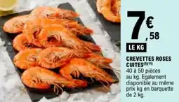 E.Leclerc Crevettes roses cuites aanbieding