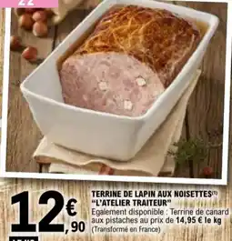 E.Leclerc Terrine de lapin aux noisettes l'atelier traiteur aanbieding