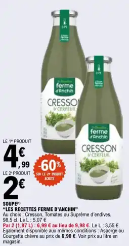 E.Leclerc Soupe les recettes ferme d'anchin aanbieding
