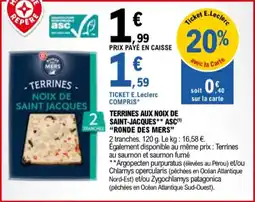 E.Leclerc Terrines aux noix de saint-jacques asc ronde des mers aanbieding