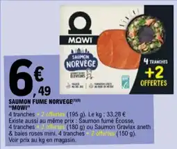 E.Leclerc Saumon fume norvege mowi aanbieding