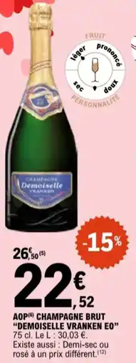 E.Leclerc Aop champagne brut demoiselle vranken eo aanbieding