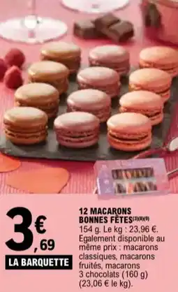 E.Leclerc 12 macarons bonnes fêtes aanbieding