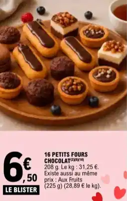 E.Leclerc 16 petits fours chocolat aanbieding