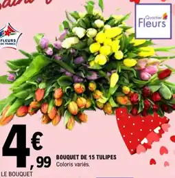 E.Leclerc Bouquet de 15 tulipes aanbieding