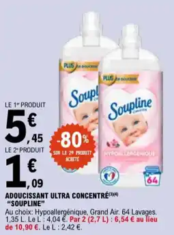 E.Leclerc Adoucissant ultra concentré Soupline aanbieding